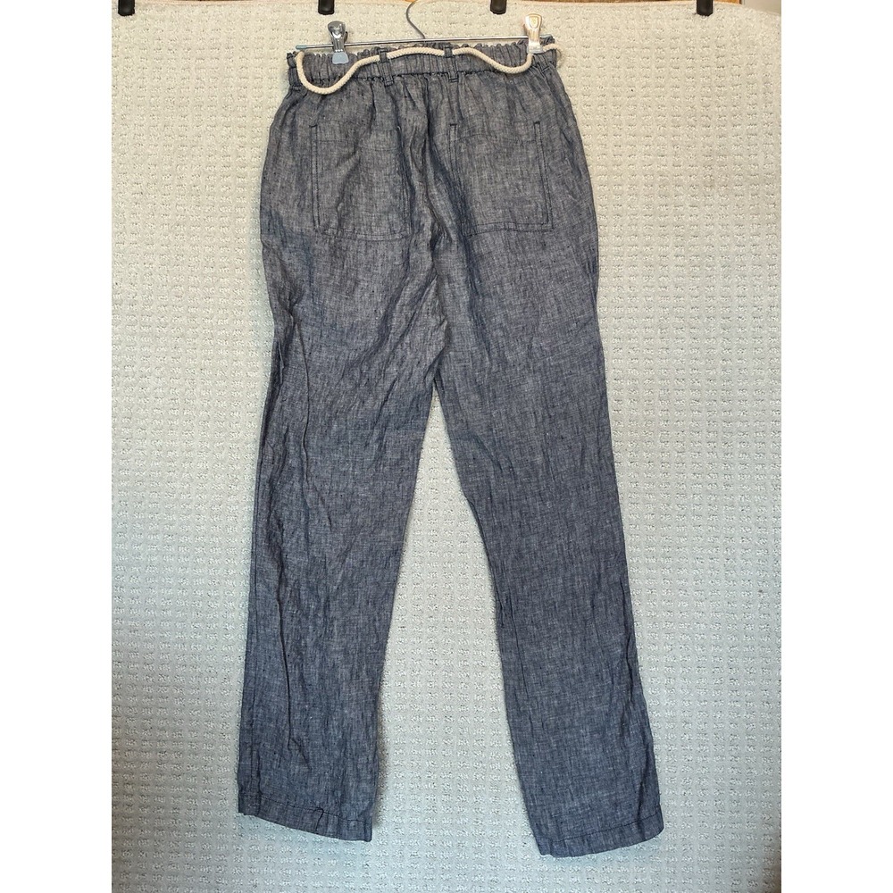 C&C California Linen Crop Pants XS Black HeatherRope Belt Anthropologie Boho - Picture 3 of 4